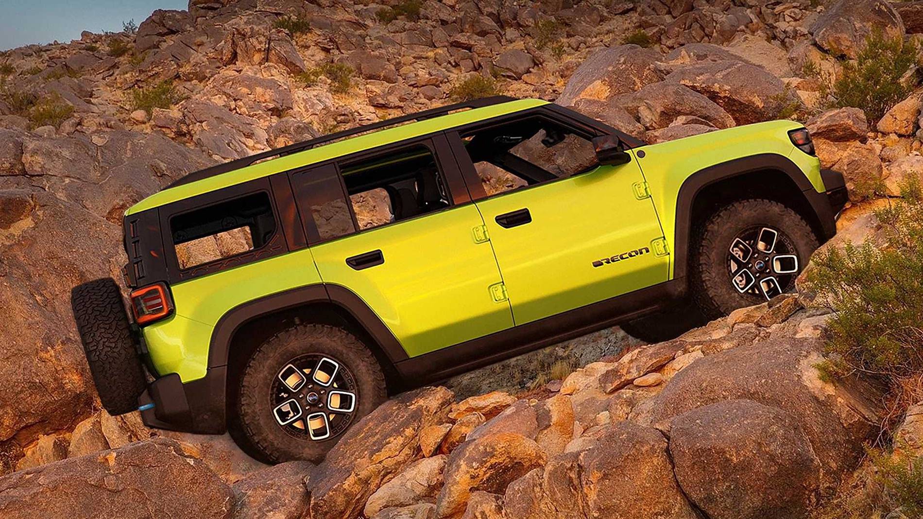 Jeep Recon EV Stellantis Snags Patent for 3-Speed EV Gearbox 2024-jeep-recon-side-view-1