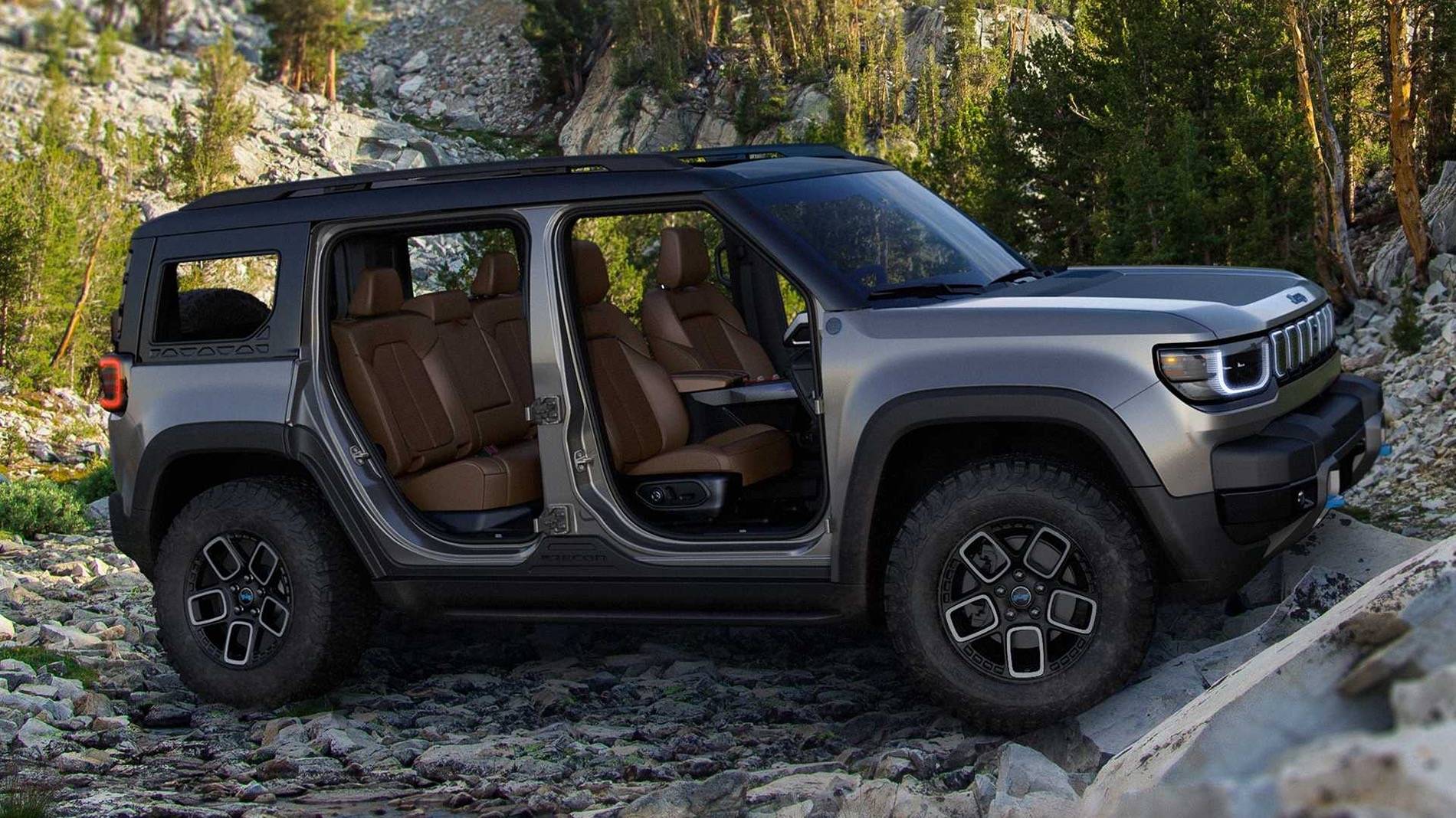 Jeep Recon EV Stellantis Snags Patent for 3-Speed EV Gearbox 2024-jeep-recon-side-view