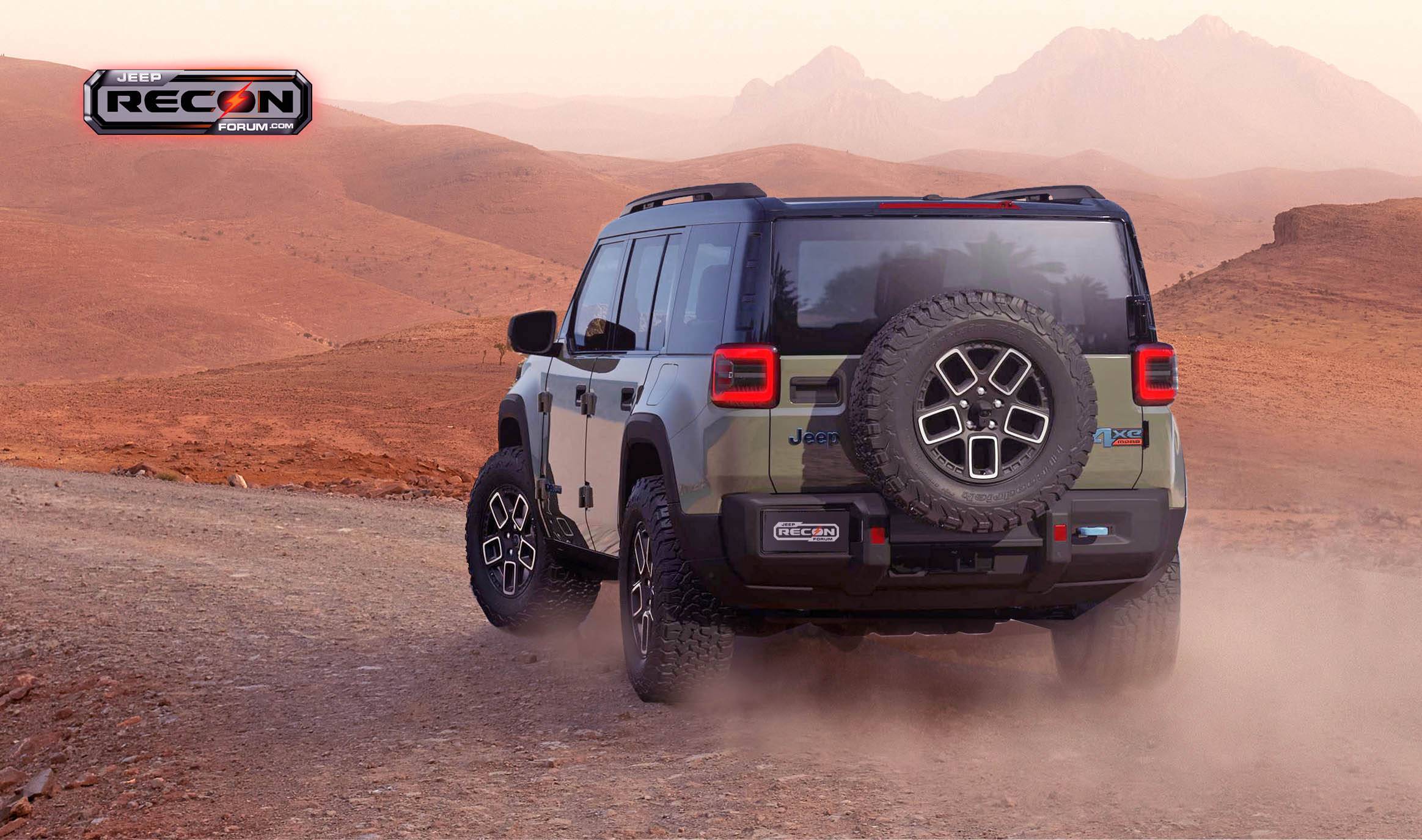 Jeep Recon EV 2025 Jeep Recon EV Previews in More Colors Jeep-Recon-Camo-Rear
