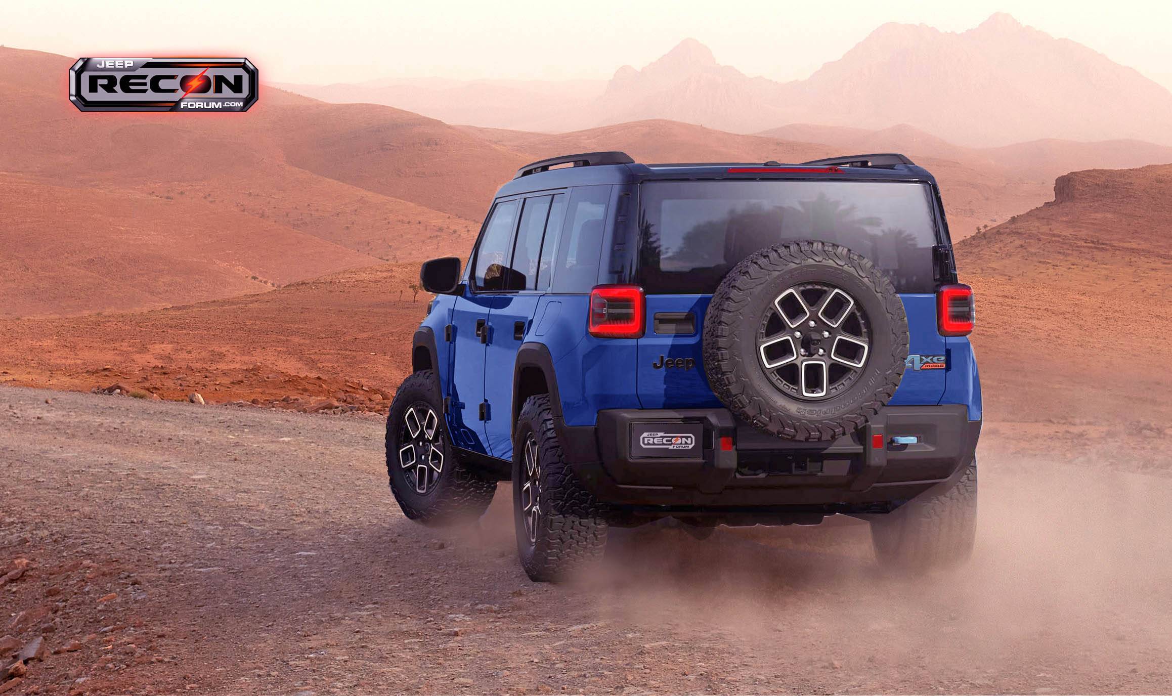 Jeep Recon EV 2025 Jeep Recon EV Previews in More Colors Jeep-Recon-D-Blue-Rear