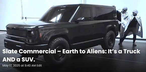 Jeep Recon EV SLATE Truck revealed as modular SUV & Pickup. Priced under $20K after incentive slate-truck-suv-gloss-black-wrap-580-jpg