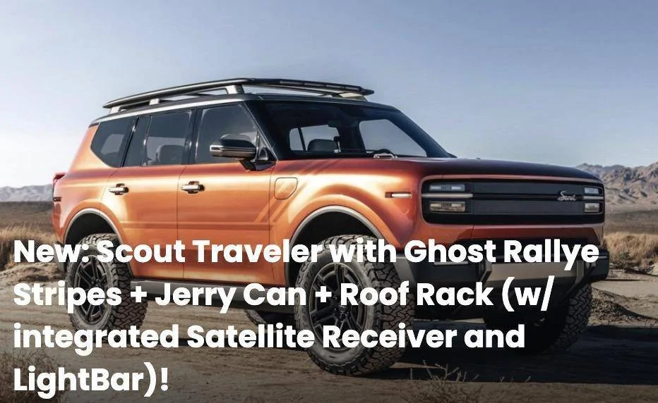 Jeep Recon EV Official: Scout EV Pickup & SUV debut w/ Gas Range Extender, 4x4, BOF, Lockers, Sway Bar Disconnect -- All Specs, Wallpapers, Video v-ghost-rallye-stripes-jerry-can-roof-rack-jpg-jpg